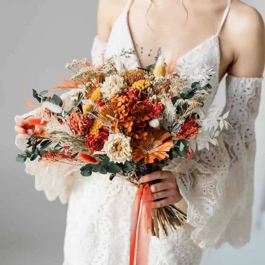 HARA | Bohemian Preserved Flower Wedding Bridal Bouquet