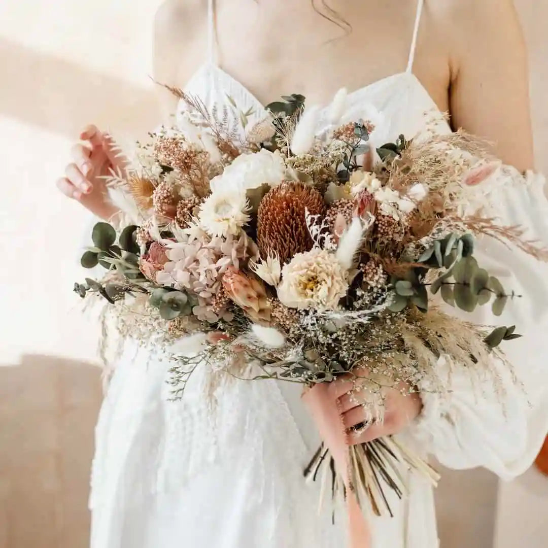 ADELI | Bohemian Dried Flower Wedding Bridal Bouquet