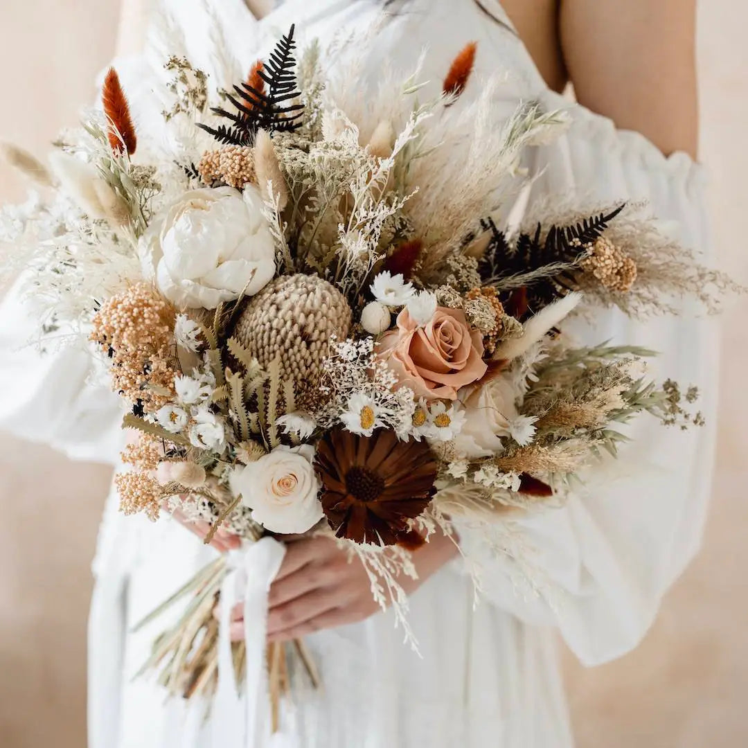ADELA | Bohemian Preserved Flower Wedding Bridal Bouquet