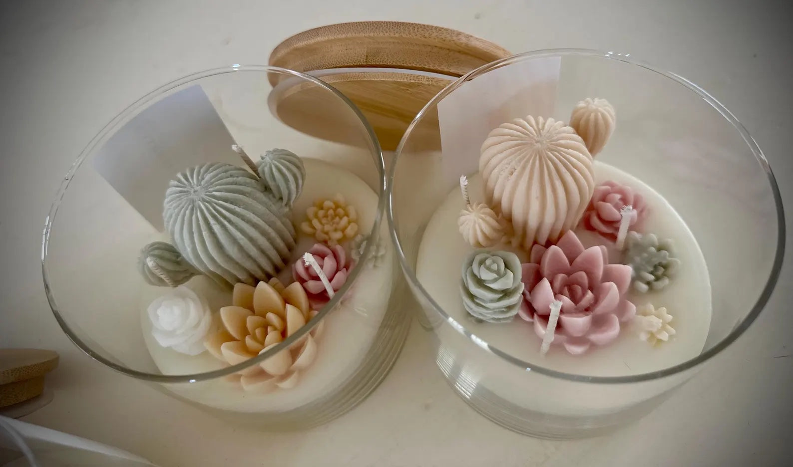 succulent candle workshop Succulent Botanical Illusion Candle