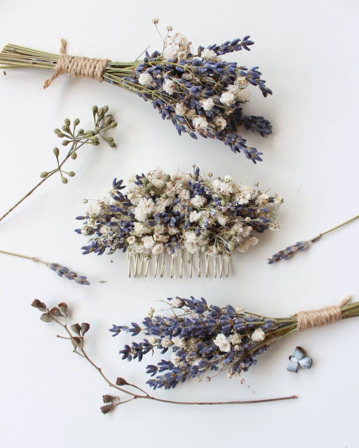LAVENDER Hochzeitshaarkamm für die Braut, Peigne de mariee en Lavender couleur