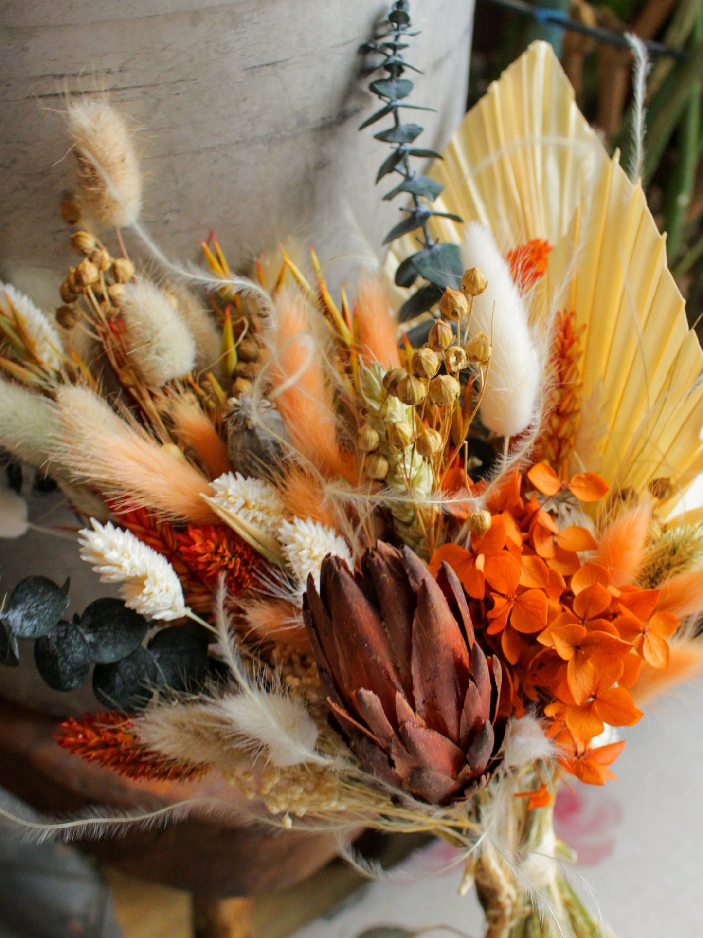 MAITAI Terrakotta-Orange-Hochzeitsblumenstrauß für Braut und Bräutigam, Blumenstrauß für die Hochzeit in der Farbe TERRAKOTTA