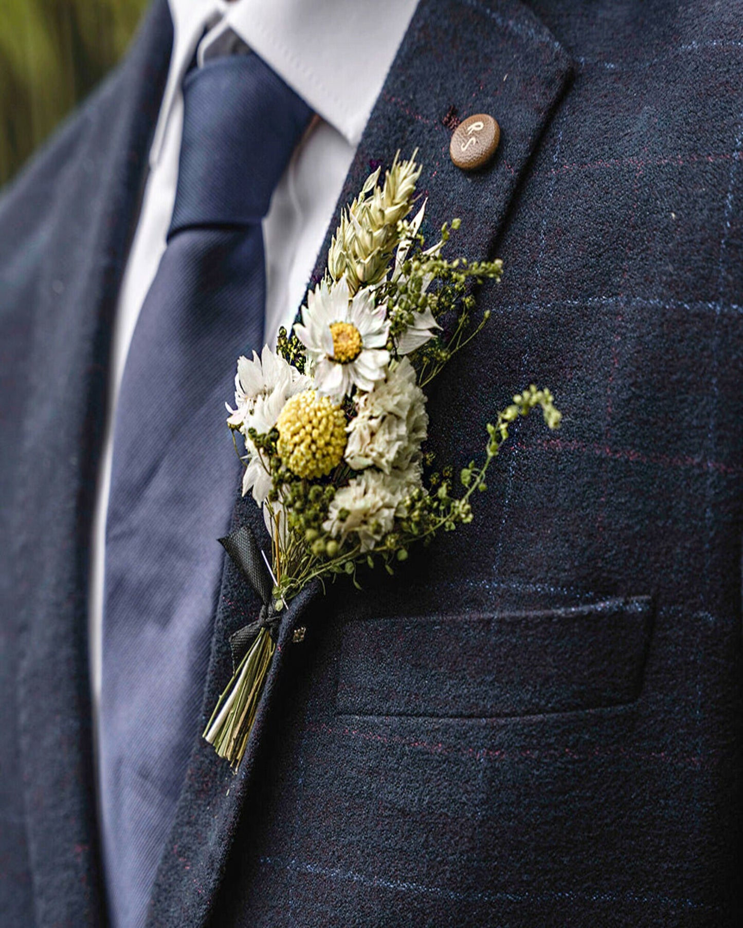 WILL Hochzeitsknopfloch für Braut und Bräutigam, Boutonniere für die Hochzeit in Weiß und Creme