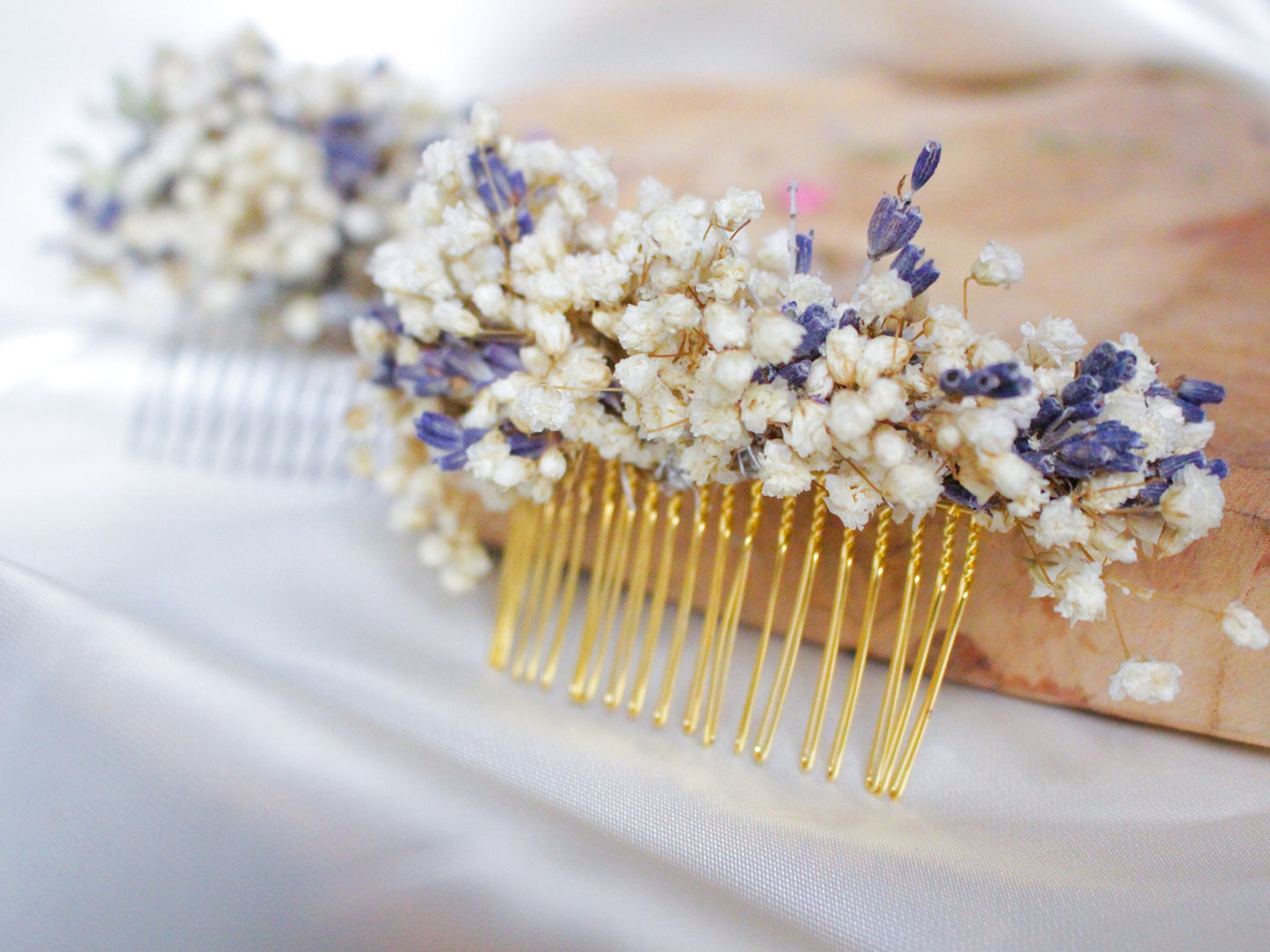LAVENDER Hochzeitshaarkamm für die Braut, Peigne de mariee en Lavender couleur