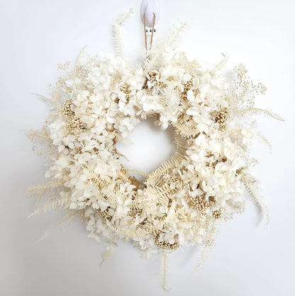 Ivory Dried Flower Wreath