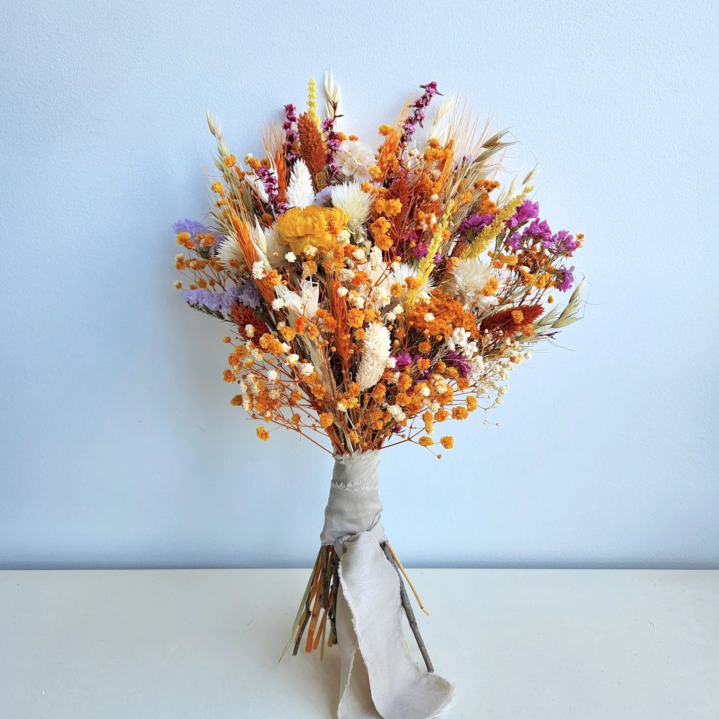 RUSTIC AUTUMN | Dried Flower Wedding Bouquet