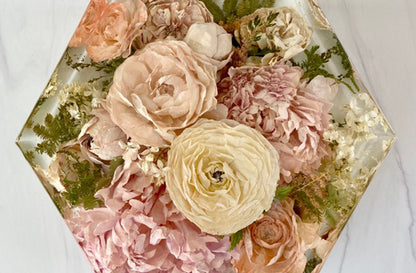 Bouquet de mariée sous résine — réservation