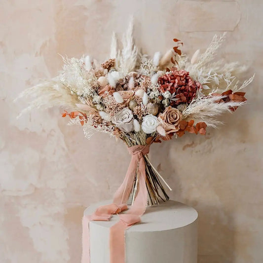 ADELL | Bohemian Dried Flower Wedding Bridal Bouquet