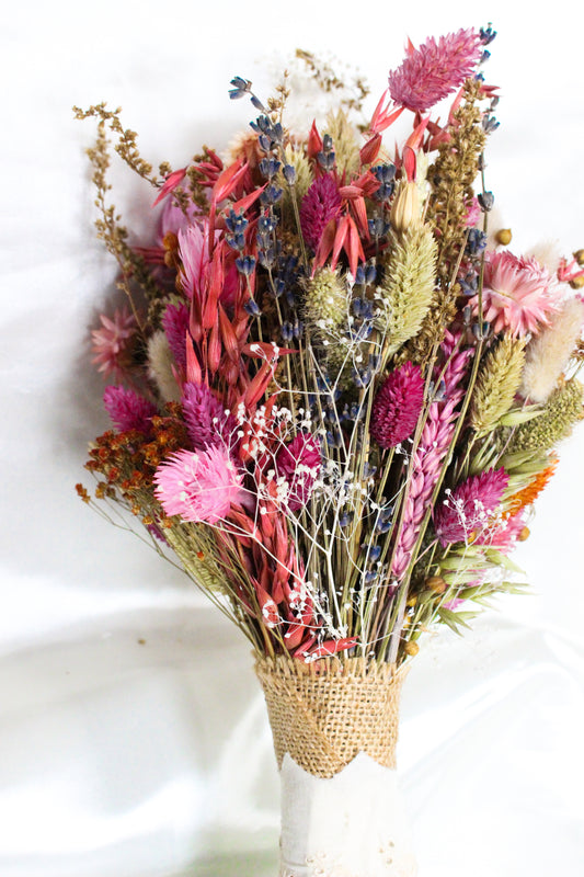 Bouquet de fleurs séchées AIGNON pour décoration de maison et de mariage