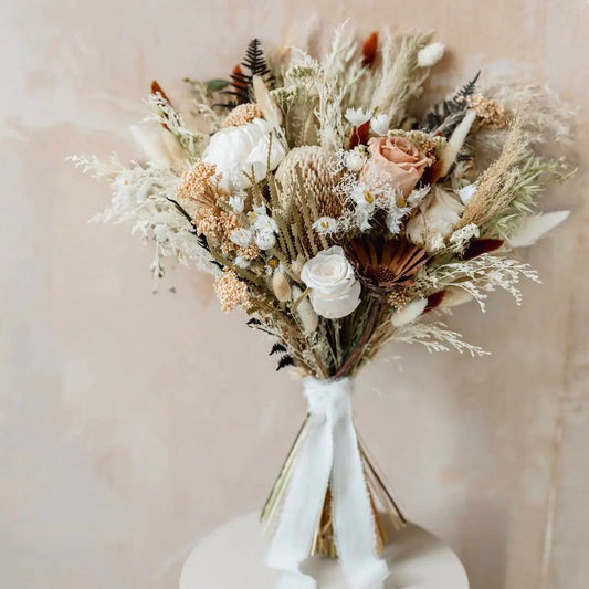 ADELA | Bohemian Dried Flower Wedding Bridal Bouquet