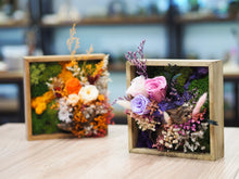 Combo cadre en bois floral préservé et atelier de cartes