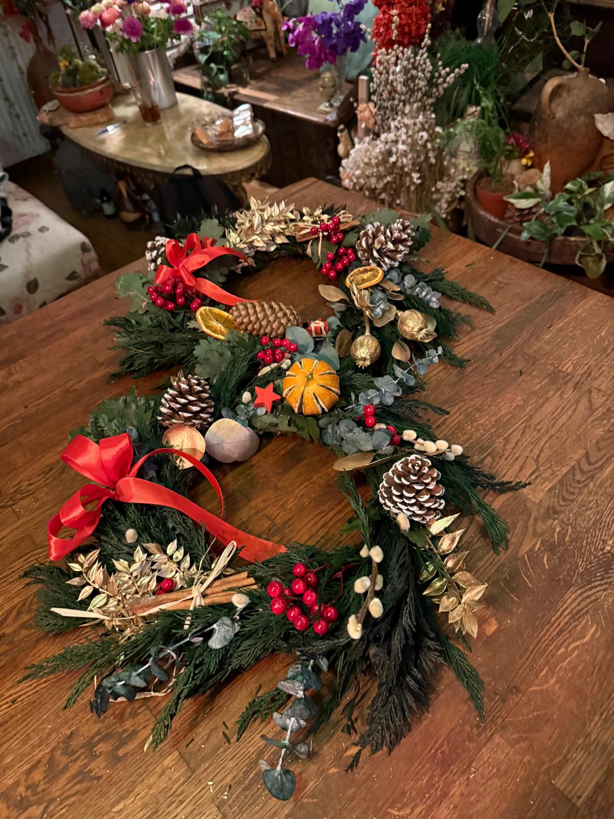 Create Your Dried Flower Christmas Wreath Workshop | Private
