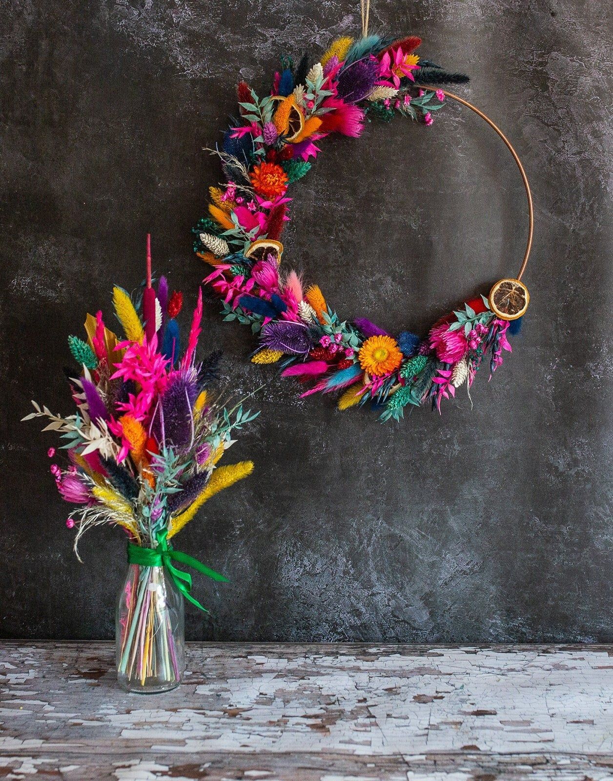 Dried Flower Hoop, Decoration