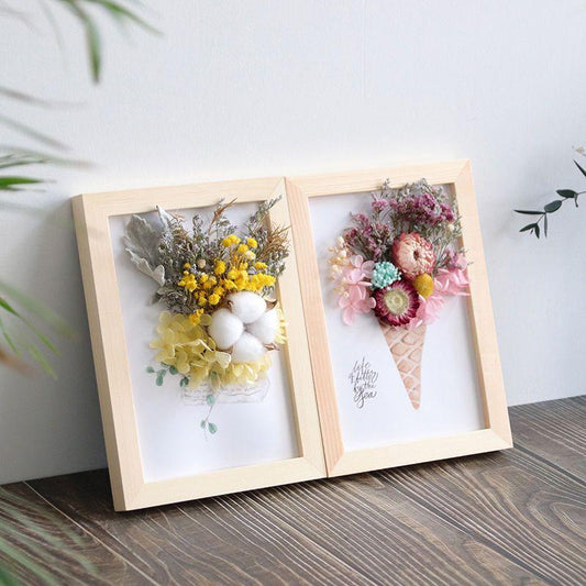 Cadre floral/Noix en bois : Atelier créatif pour ENFANTS