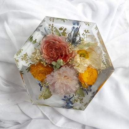 Bouquet de mariée sous résine — réservation
