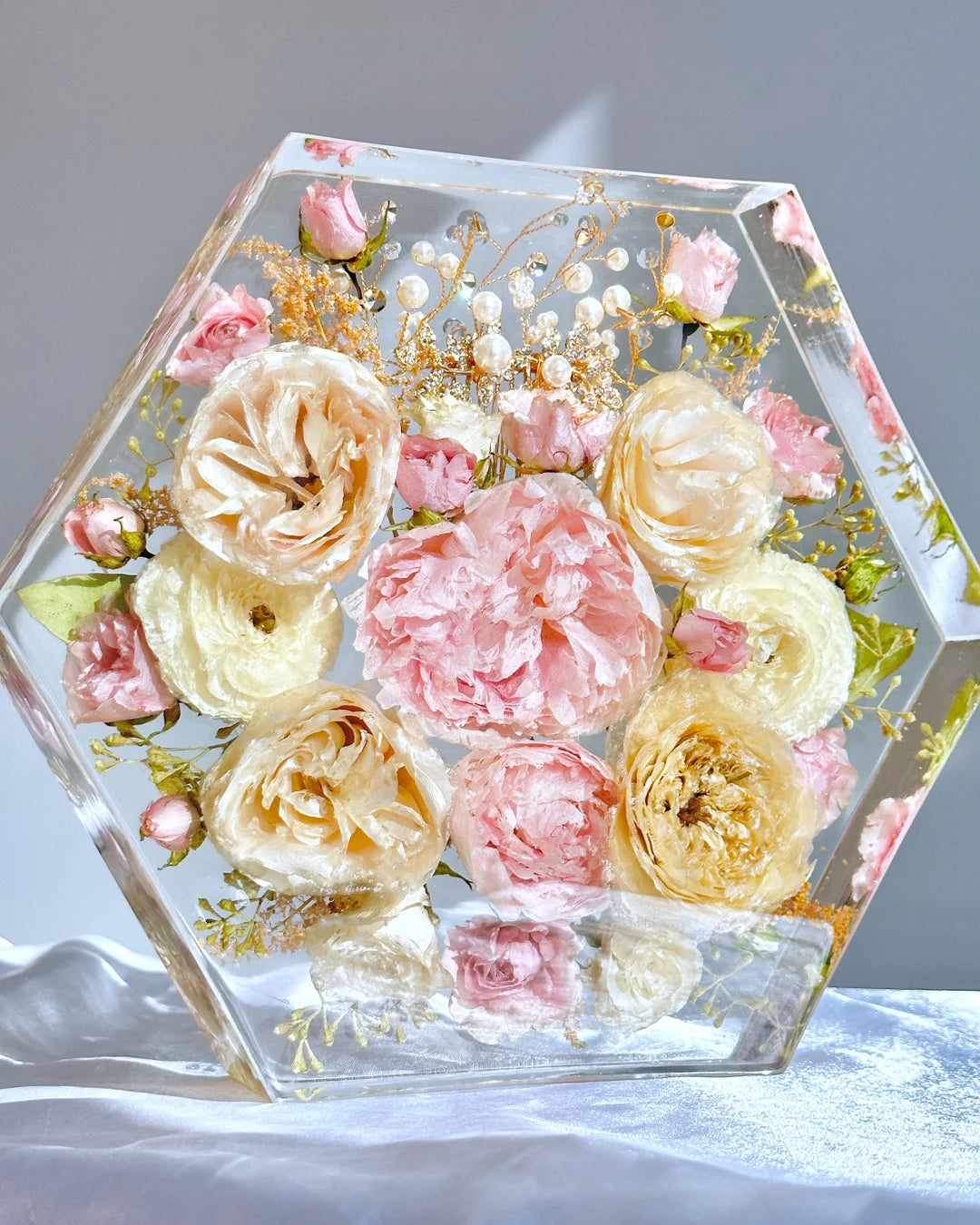 Bouquet de mariée sous résine — réservation