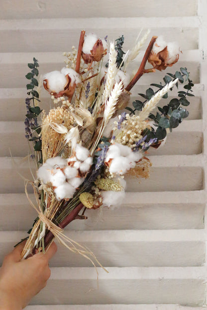 Hochzeitsblumenstrauß aus Baumwolle für Braut und Bräutigam, Baumwollblumenstrauß zur Hochzeit