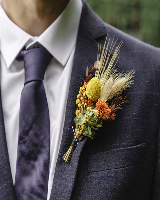 Boutonnière de mariage CLOE pour les mariés